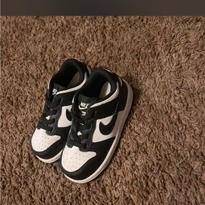 Nike Kids Black and White dunks